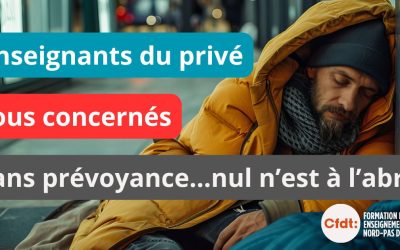 Enseignants du privé sous contrat – notre prévoyance est en danger !